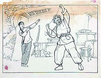 荣宝斋春拍《白毛女》连环画手稿。 （资料）