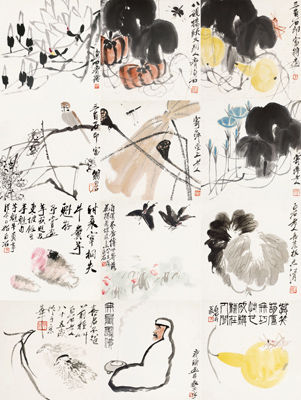 齐白石 花虫人物册