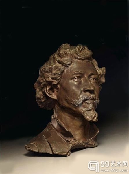 图为此次上拍的俄罗斯名家瓦斯涅佐夫罕见雕塑珍品《伊利亚·叶菲莫维奇·列宾肖像》