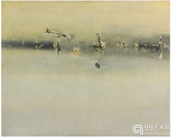 瓦苏迪奥•盖同德（Vasudeo S. Gaitonde）作品《Painting No. 3》