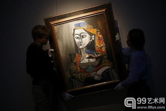 毕加索作品《穿土耳其服装坐在椅子中的女人》（Femme au costume turc dans un fauteuil）