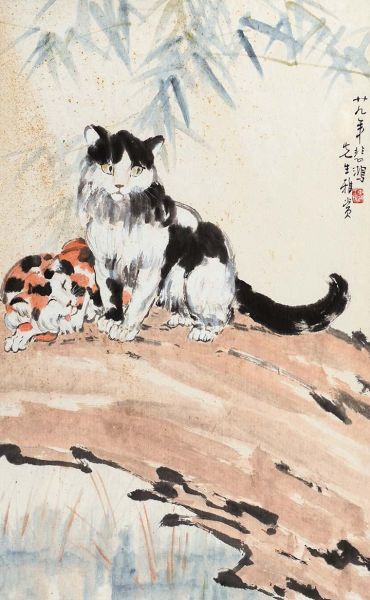 徐悲鸿：双猫图