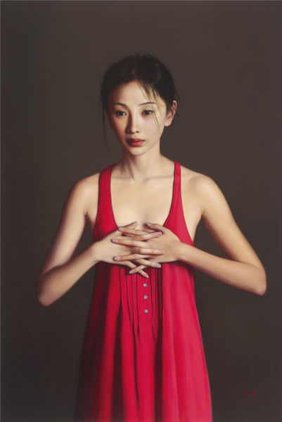 李贵君 虔诚之心 油彩布画 2012年 120×80