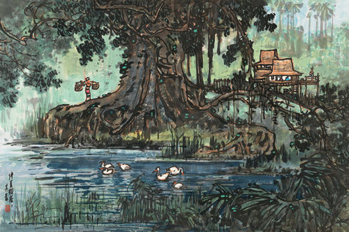 宗其香《仲夏榕荫》