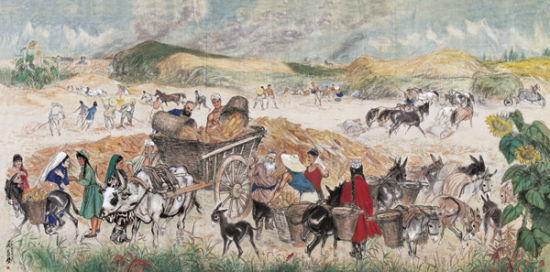 黄胄 丰收图 北京保利2010秋拍 成交价：RMB 37,520,000