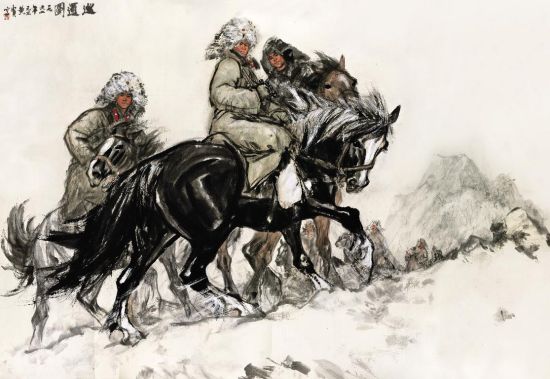 黄胄《巡逻图》成交价：4542.5万元