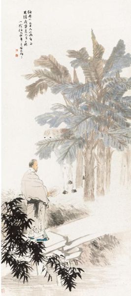 任伯年《远公和尚观马图》