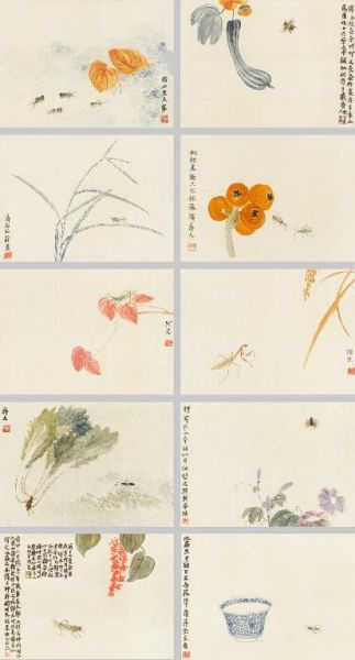 齐白石《花卉草虫册》