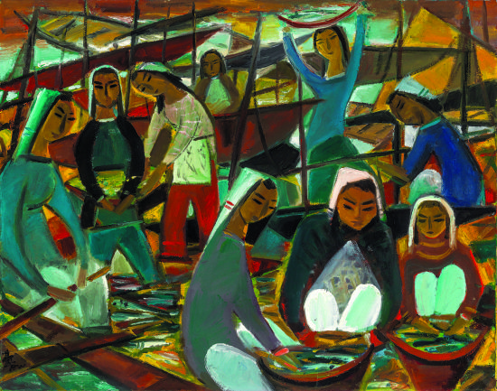 林风眠《渔获》