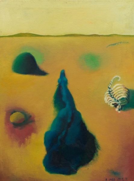 周春芽 b.1955 在西藏的草原上