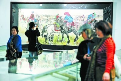 　黄胄的罕见巨幅精品《欢腾的草原》亮相保利秋拍展