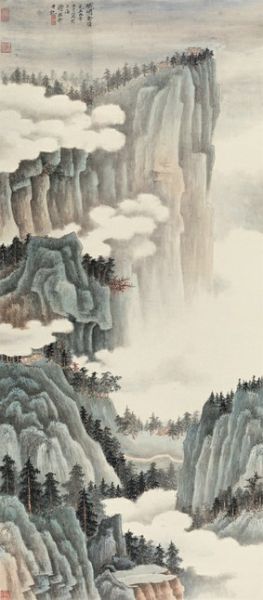 谢稚柳 (1910-1997) 峨眉金顶 