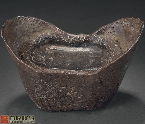 清代江苏江海关伍拾两银锭