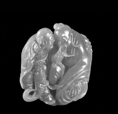 郭愗介的田黄石《老子之鱼》摆件