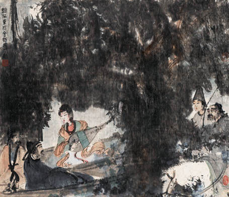 傅抱石 琵琶行诗意图