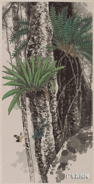 “崇正雅集”第一期艺术品拍卖会部分精品：方楚雄《原始森林》纸本立轴 尺寸：135.5*68cm 