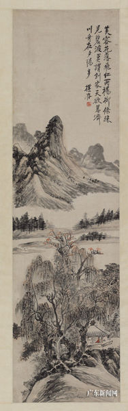 “崇正雅集”第一期艺术品拍卖会部分精品：黄宾虹 《柳亭闲话》 纸本立轴 尺寸：142*39cm 