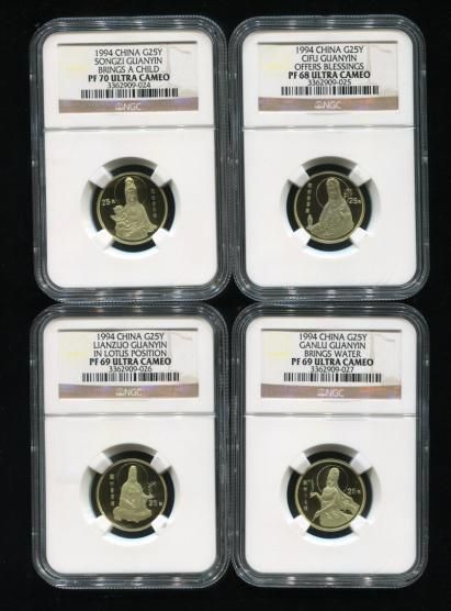 1994年观音1/4盎司精制金币