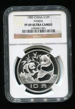 1994年熊猫1盎司普制金币