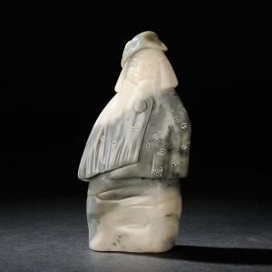 黄丽娟作高山石《小女孩》摆件 黄丽娟捐赠