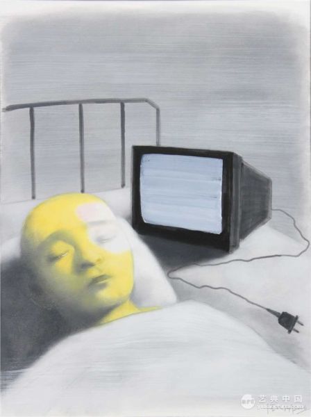 失忆与记忆一周  张晓刚  2006年 73x55cm  纸板油彩 起拍价 RMB：1,350,000