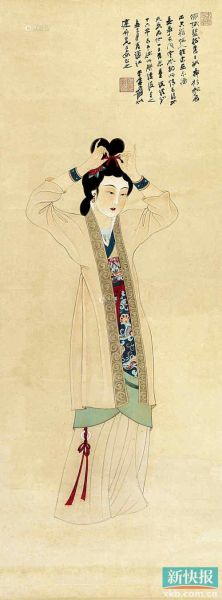 张大千《理妆图》成交价1403万元。