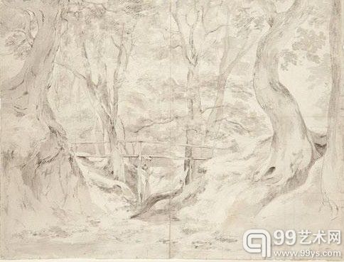 约翰·康斯特布尔，“Helmingham Dell, Suffolk”，1800年，估价：30-50万英镑。