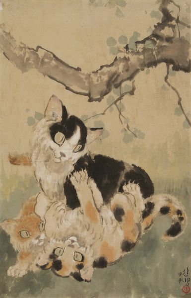 徐悲鸿 猫戏图 成交价402.5万