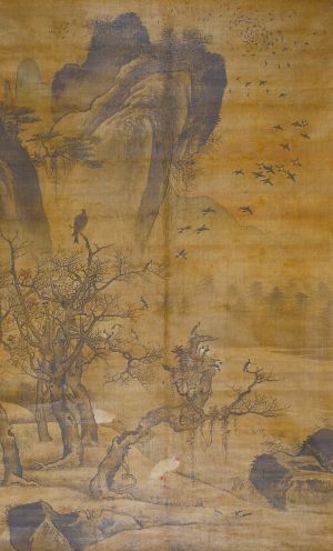 宋代 佚名 《寒鸦图》 　　（又名《空山归巢图》）局部