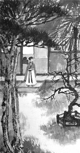 傅抱石《林和靖赏梅图》顾博供图