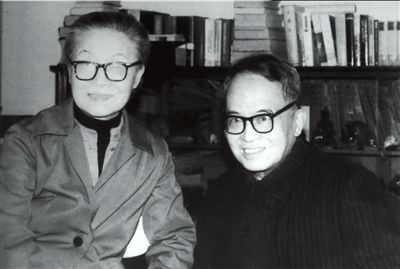 杨绛与钱钟书晚年合影。 图 CFP