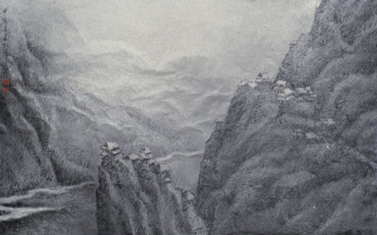 刘墉(b.1949) 晚山 Night Mountain 纸本立轴 1974年作 59×92CM 出版： 1、《萤窗随笔》P80-81，台北水云斋，1993年。 2、《当我最浪漫的时候》(上)P40，广西漓江出版社，2001年。 3、《刘墉画集》P21，中国盲文出版社，2006年。 4、《聆听心灵的声音》P50-51，湖北长江文艺出版社，2006年。