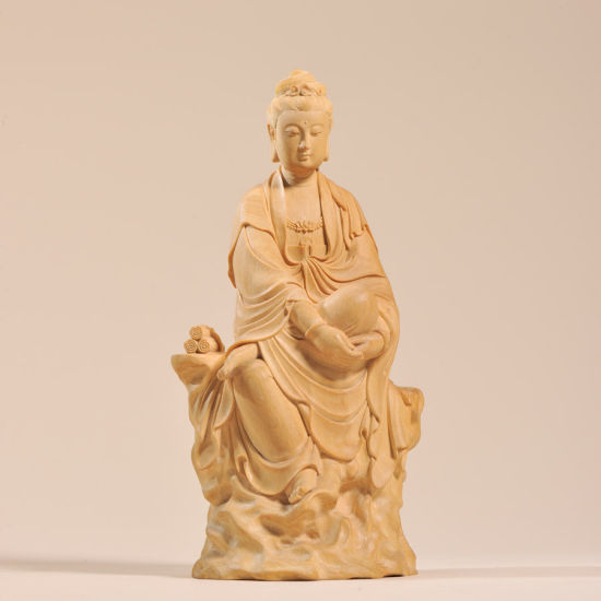 林建军--《自在观音》--黄杨木-福建东南2013春拍拍品