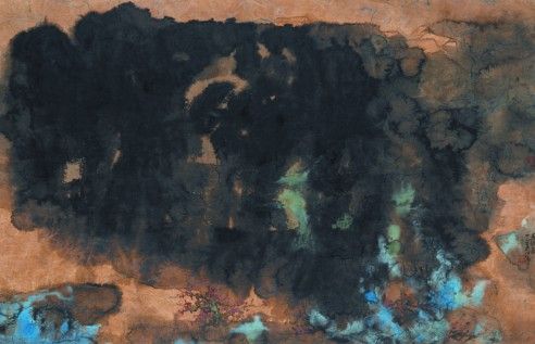 张大千《乙巳泼彩》