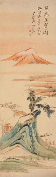 潼关蒲雪图（张大千）