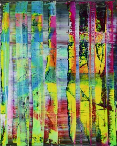 图为里希特《抽象画769-1》。近年来，西方当代艺术吸引了众多新兴买家。