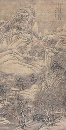 王翚 仿宋人山水 绢本设色 镜心 191×98cm 成交价：2300万 