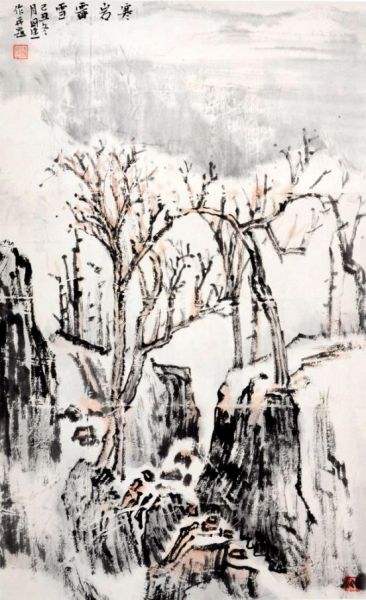 渠国强(b.1985)寒岩霁雪(藏品编号166223001)