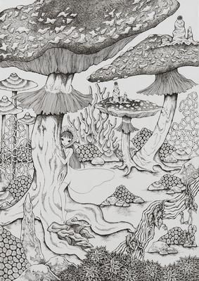 川崎正子的《蘑菇森林》(藏品编号：152009004)