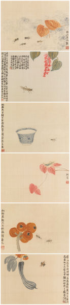 齐白石 (1864-1957) 花卉草虫册