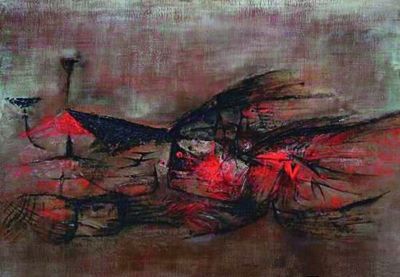 赵无极《火鸟》1500万港元落槌。