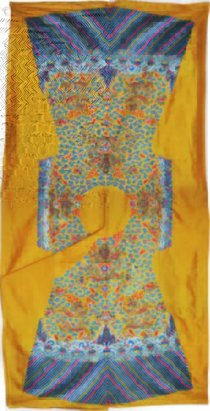 清嘉庆-道光 明黄缎绣彩云金龙纹吉服袍料 嘉德四季第33期 成交价：RMB 897,000