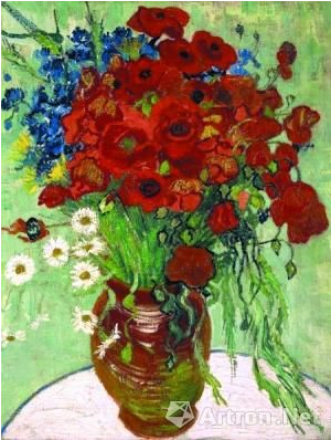 梵高作品《雏菊与罂粟花》