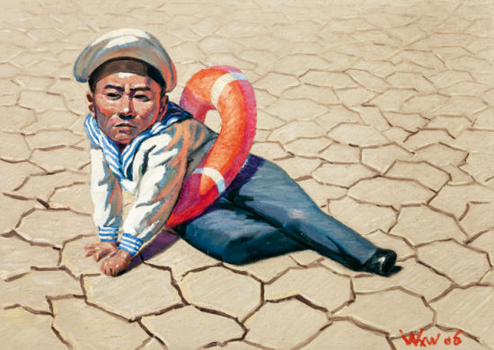 王兴伟的《小海军》以276万顺利成交，而以其为代表的“观念绘画”也成为市场关注的热点