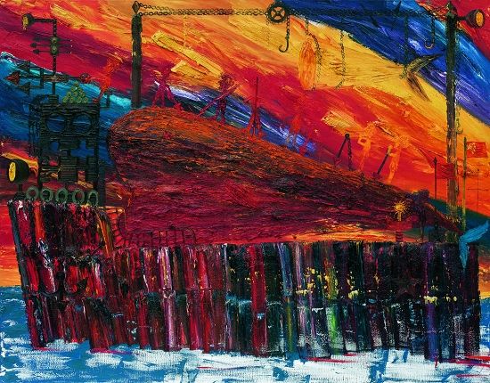 欧阳春作品《捕鲸船》