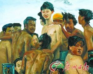 刘小东 《违章》（局部） （油画）