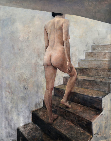 《上楼的人》由资深藏家王薇购得