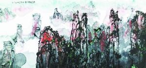 新海派代表人物之一杨正新的作品《武陵清韵》