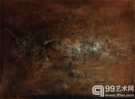 赵无极《无题》北京保利2011年秋拍拍品成交额：1955万元人民币