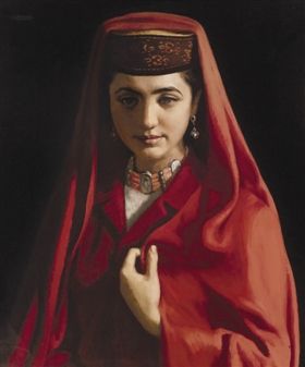 靳尚谊1983年作《塔吉克新娘》（2013年嘉德以8510万元成交）